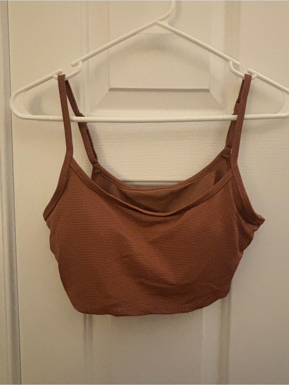 aerie Scoop Ribbed Bralette — Warm Brown